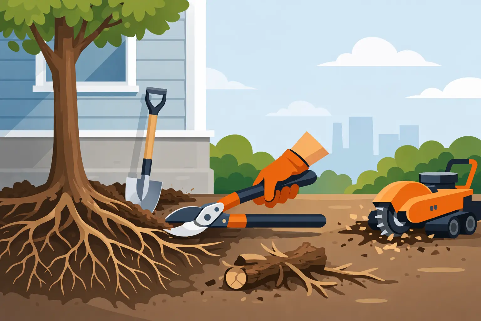 How to Remove Roots Near Foundation
