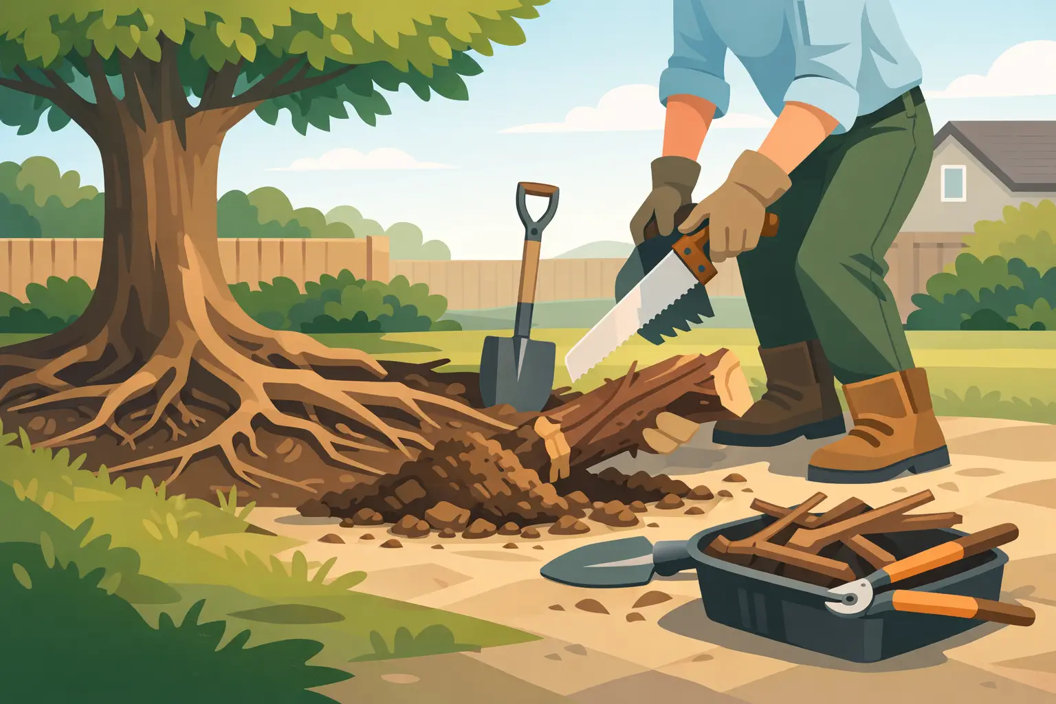 How to Remove Surface Roots Safely