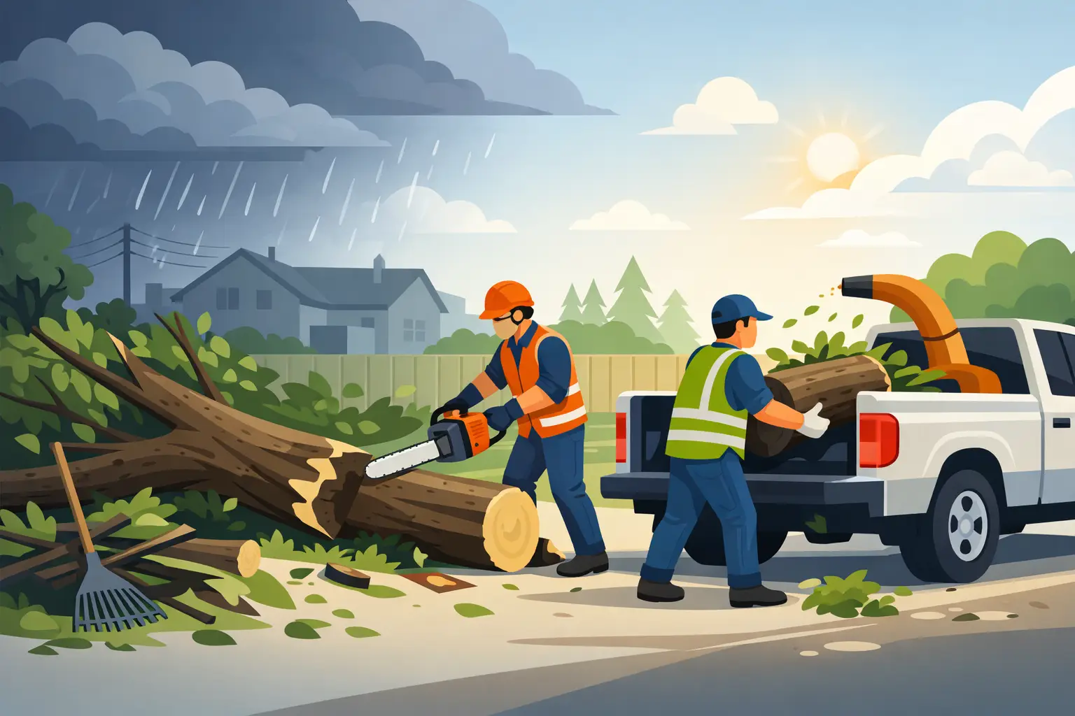 Storm Damaged Tree Cleanup Done Right