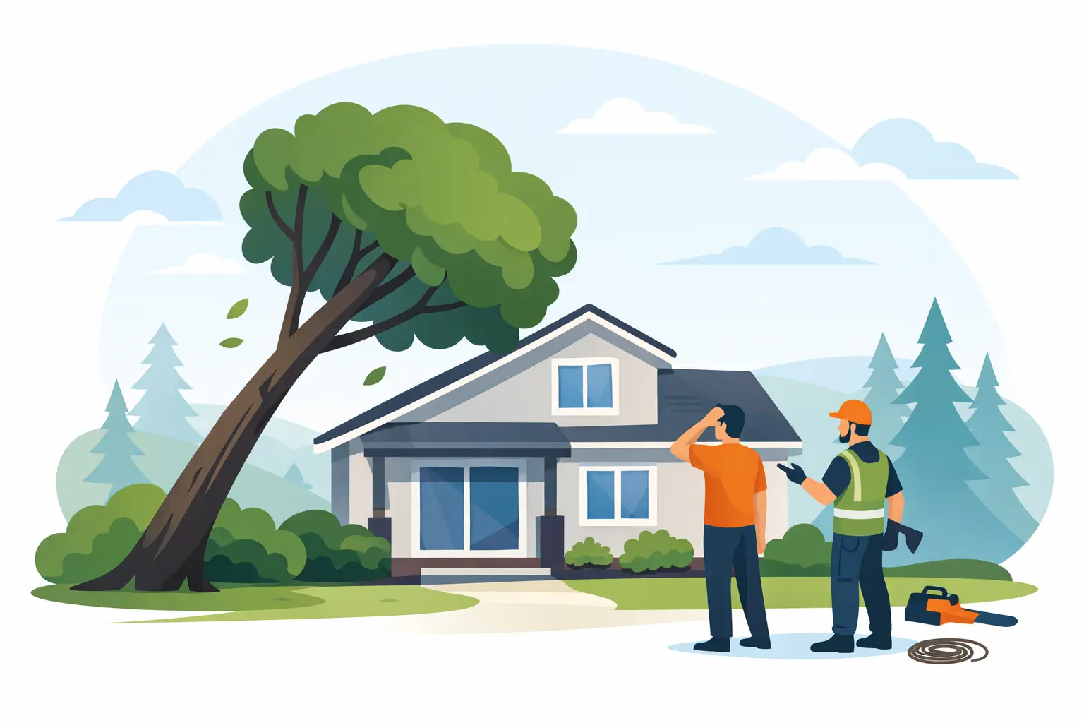 Tree Leaning Toward House? What to Do