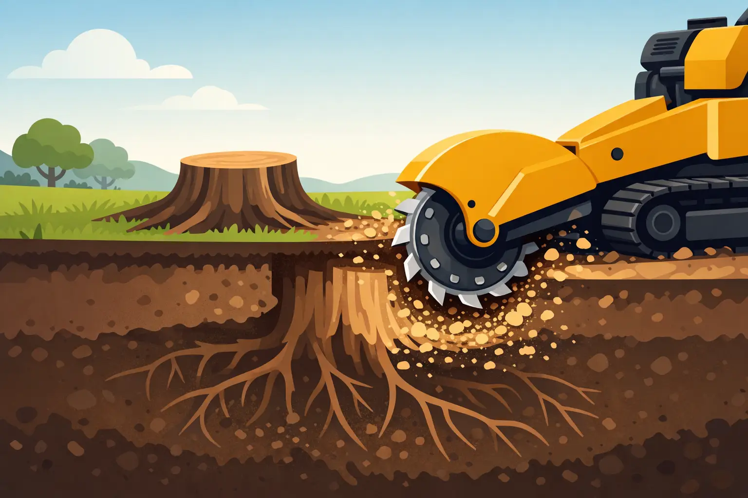 Can You Grind Stump Below Grade?