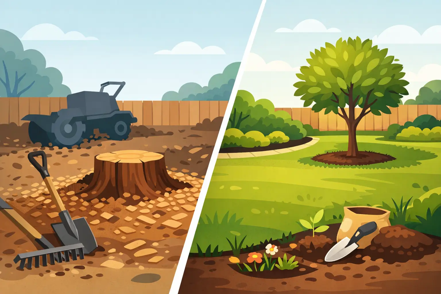 How to Reclaim Yard After Stump Grinding