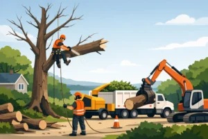 Example of Hazardous Oak Removal in Connecticut