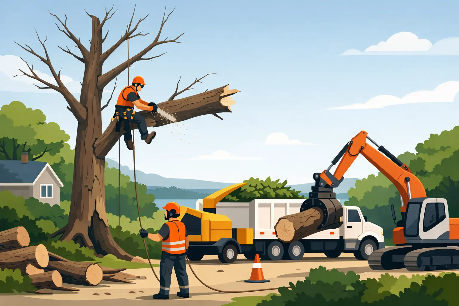 Example of Hazardous Oak Removal in Connecticut