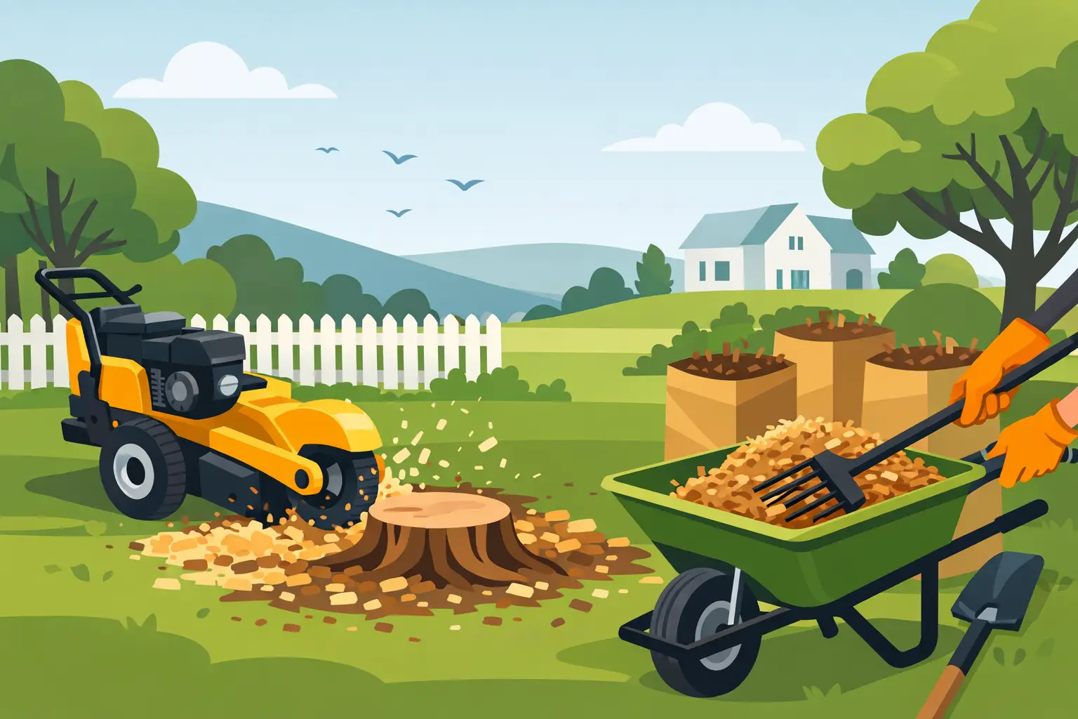 Guide to Stump Grinding Cleanup for CT Yards