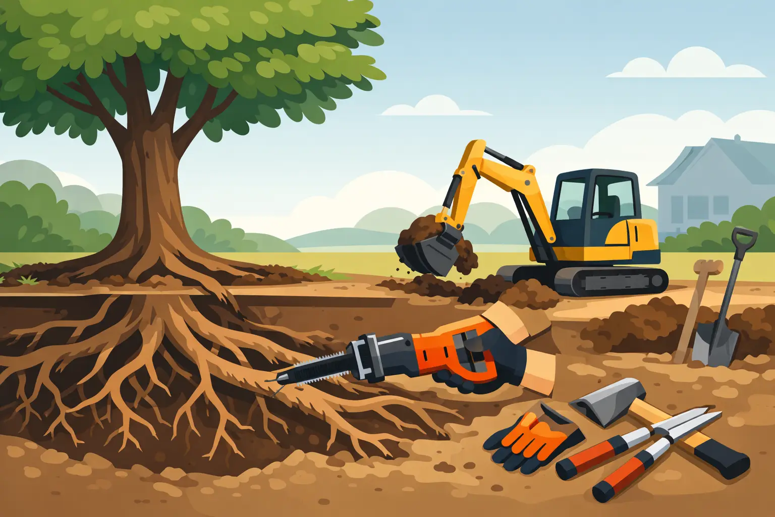 How to Remove Tree Roots Safely on Your Property
