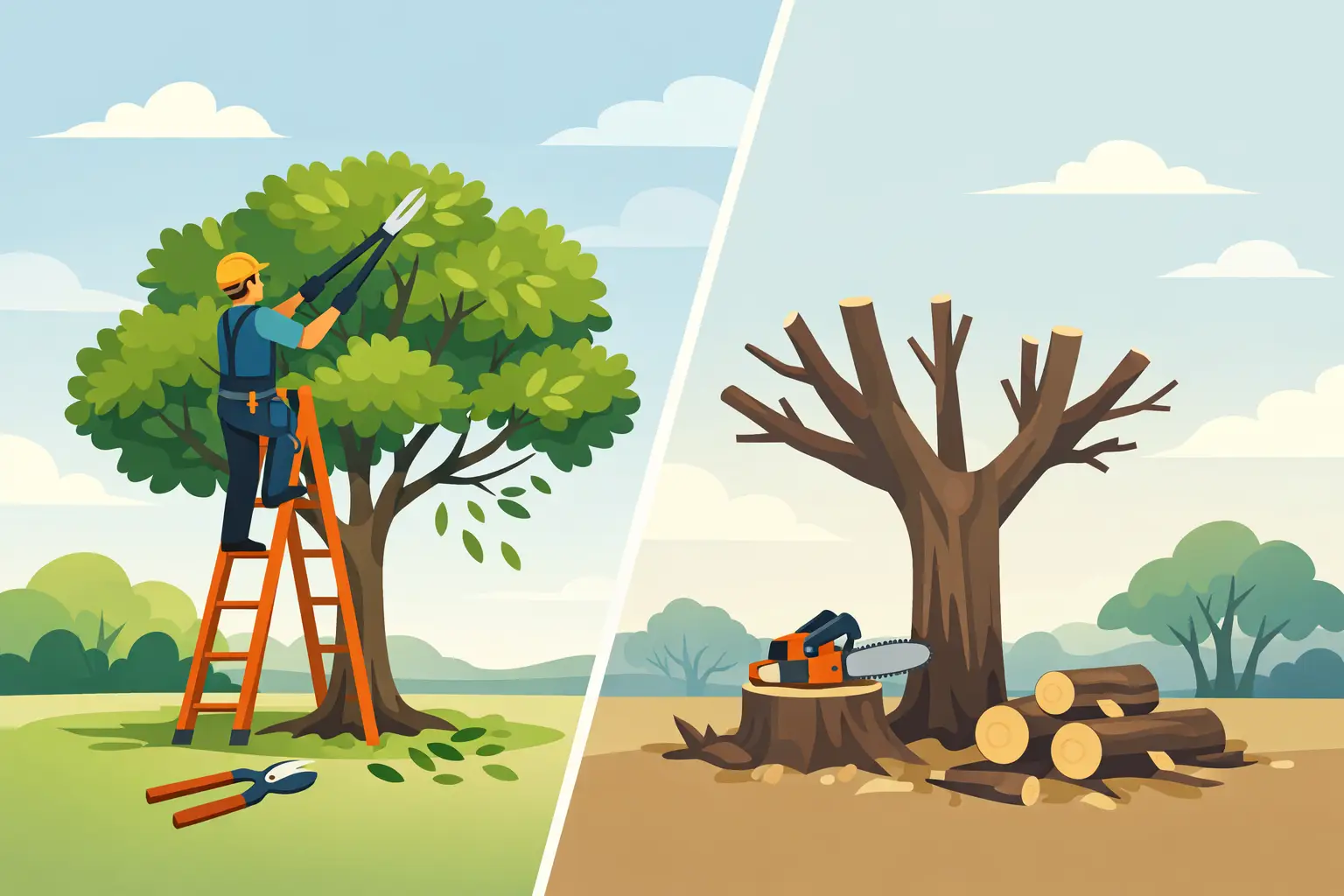 Tree Trimming Versus Tree Topping Explained