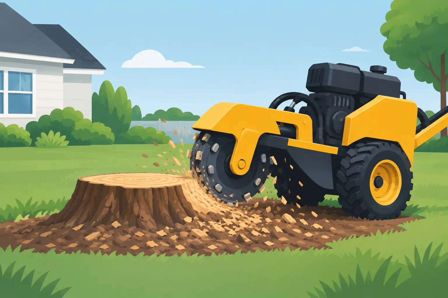 How Automated Stump Grinding Clears More Yard