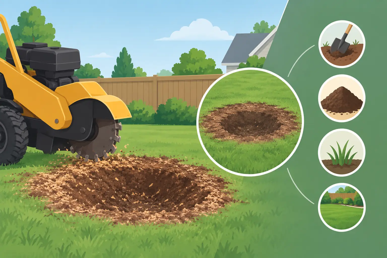 Stump Holes After Grinding and What to Do